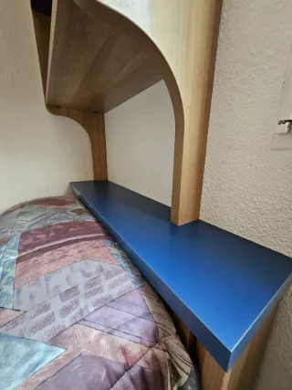 Dormitorio juvenil 2 camas completo de  madera