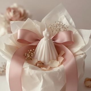 Vela artesanal boda regalo novia soja natural