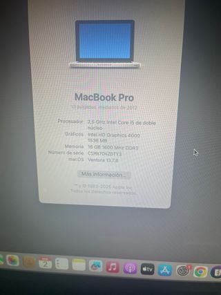 MacBook Pro 13 (2012) Intel Core i5