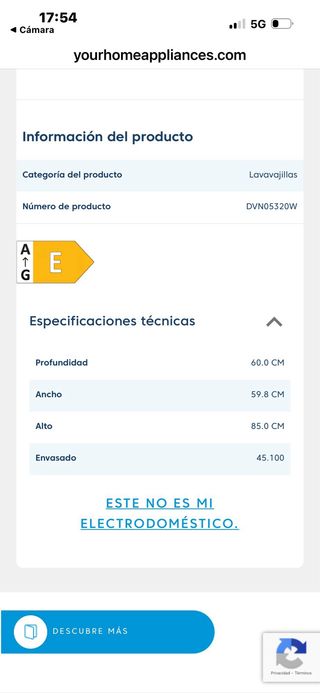 Lavavajillas Beko casi nuevo