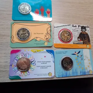 Monedas en coincard Malta y Bélgica
