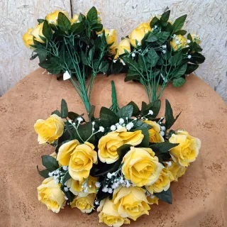 Mazzo Rose Gialle Artificiali