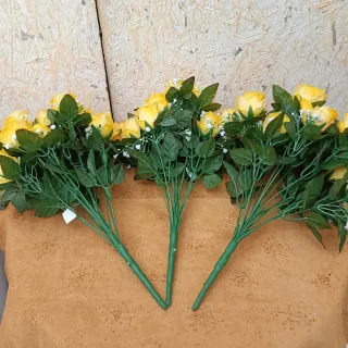 Mazzo Rose Gialle Artificiali