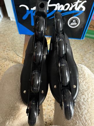Patines en línea negros talla ajustable