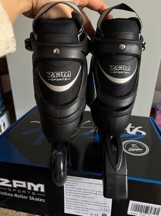 Patines en línea negros talla ajustable