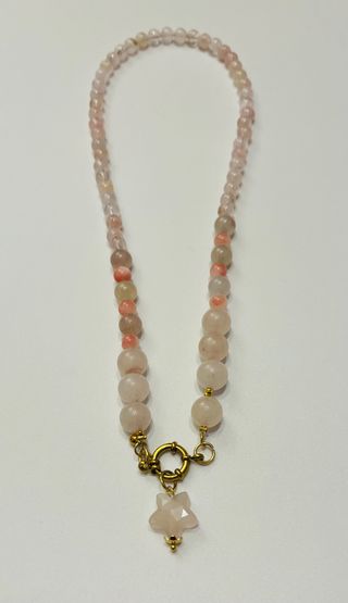 Collar corto ágata con estrella dorada