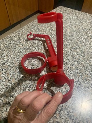 Portabottiglie vintage in plastica rigida rossa