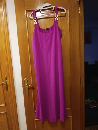 Vestido largo buganvilla con tirantes