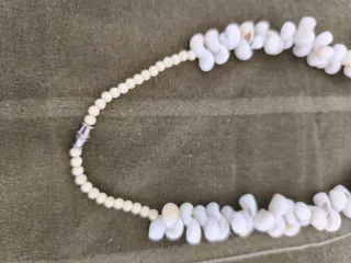 Gargantilla de conchas blancas