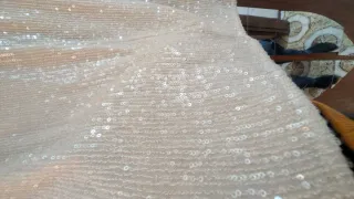 Maglia H&M paillettes oro/bianco