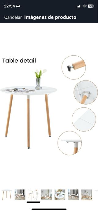 Tavolo rotondo da pranzo/cucina in legno