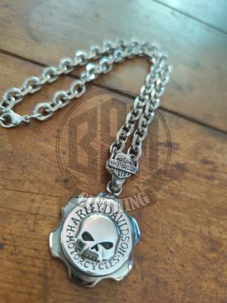 Collana Harley Davidson skulll esagonale