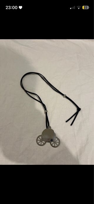 Collana con ciondolo carretto argento