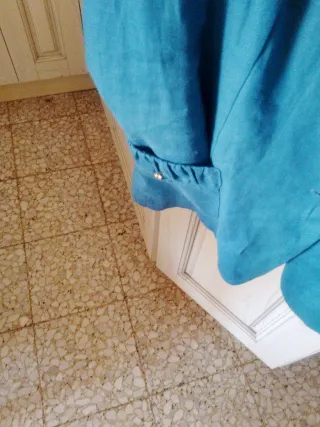 Blazer in puro lino  " verde azzurro "