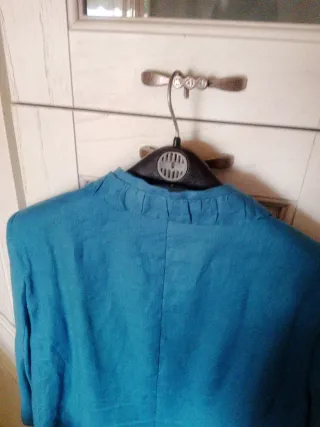 Blazer in puro lino  " verde azzurro "