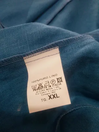 Blazer in puro lino  " verde azzurro "