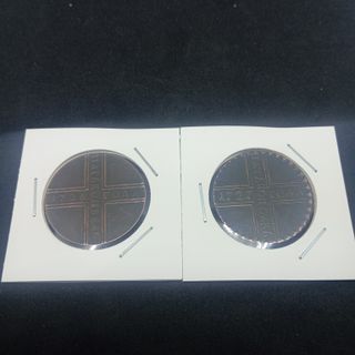 (N°23) 1726 RUSIA 2 MONEDAS DE 5 KOPEKS COBRE