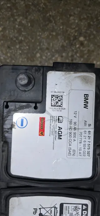 Batería Coche BMW AGM 12V 90Ah 900A