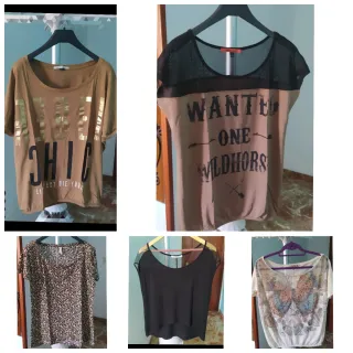 Lote 5 Camisetas Stradivarius y Bershka