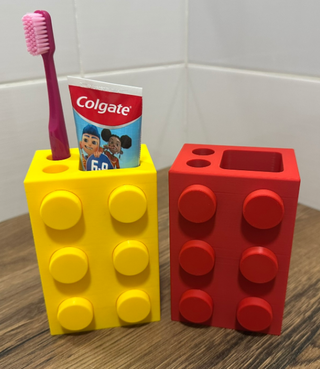 Porta Escova e Pasta Dentes Lego