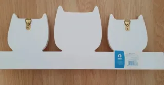 Perchero infantil de pared con gatos