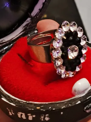 Anillo adaptable acero piedras Sharoski