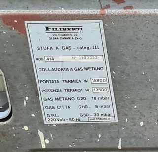 Stufa a gas Argo 414 Ventocaldo