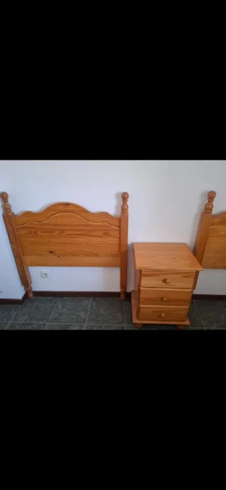 2 cabeceros de madera 95 cm