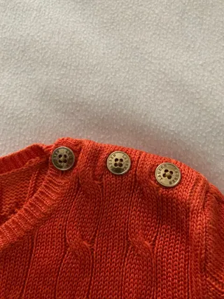 Jersey cable Ralph Lauren mujer naranja talla L