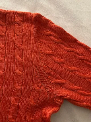Jersey cable Ralph Lauren mujer naranja talla L