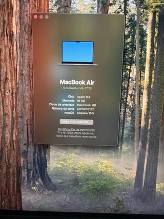 MacBook Air 13" (M4) – 512GB SSD - como nuevo