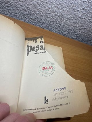 Libros pesadillas Reservado