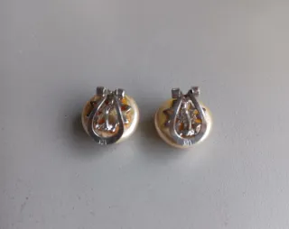 Pendientes Vintage Majorica Perla Mabe Plata 925