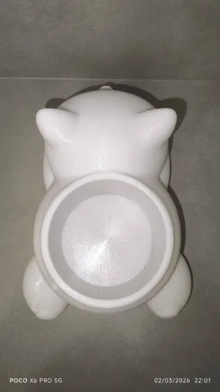 Macetero gato 3D suculentas cactus blanco