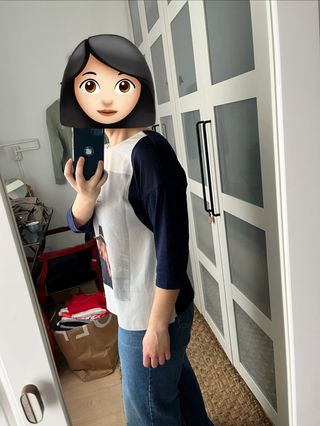 Camiseta estampada manga 3/4