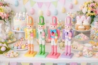 Conejo Cascanueces Pascua Madera