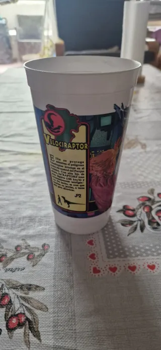Vaso Jurassic Park 1992 Velociraptor Negociable