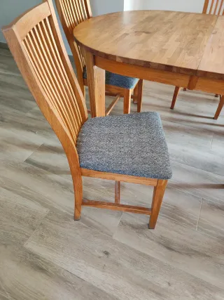 Mesa Roble Maciza + 6 Sillas