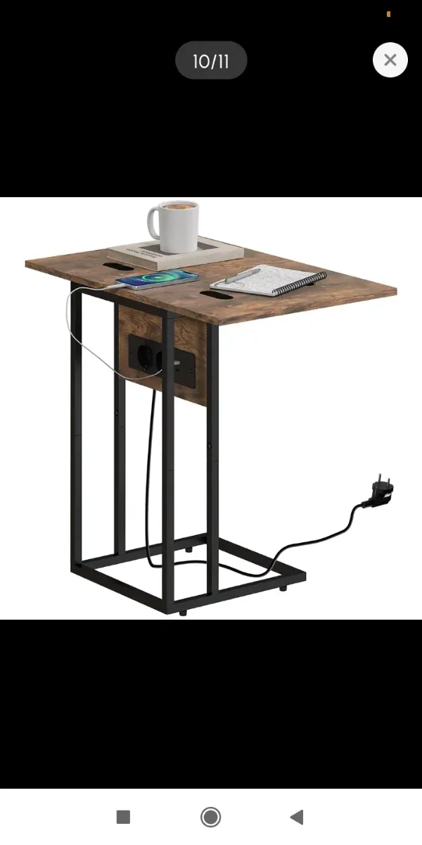 Mesa auxiliar sofá con carga