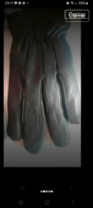 Guantes de piel hombre negros