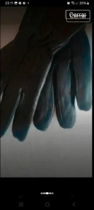 Guantes de piel hombre negros