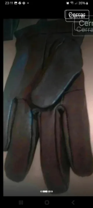 Guantes de piel hombre negros