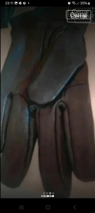 Guantes de piel hombre negros