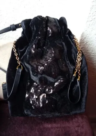 Bolso Negro Terciopelo