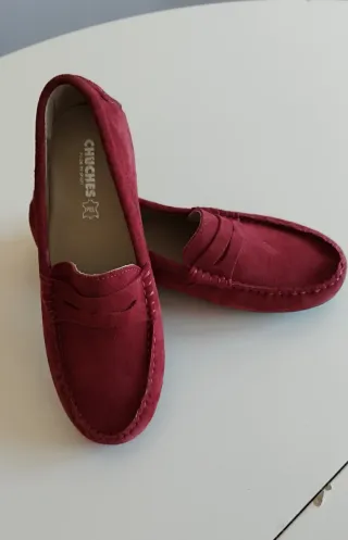Mocasines Piel burdeos Talla 37