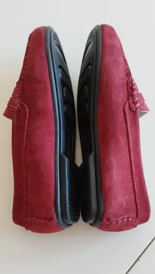 Mocasines Piel burdeos Talla 37