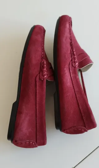 Mocasines Piel burdeos Talla 37