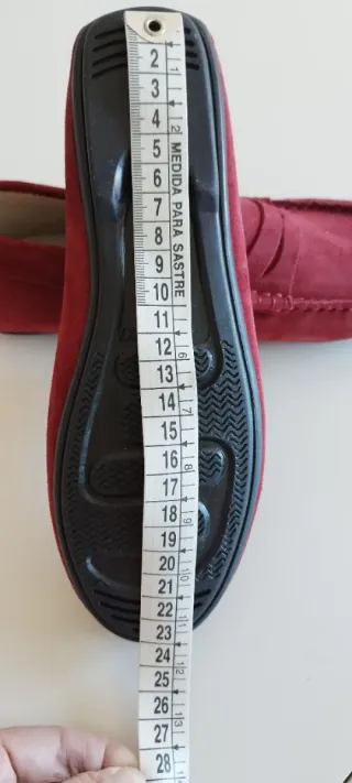 Mocasines Piel burdeos Talla 37