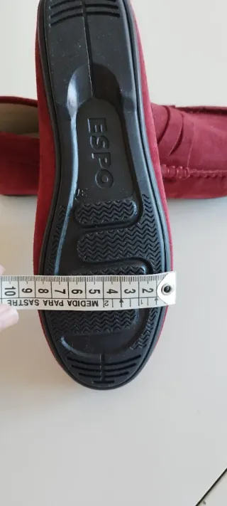 Mocasines Piel burdeos Talla 37