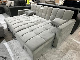 Sofá Cama Gris con Arcón